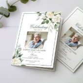 Eucalyptus White Foto's Begrafenisprogramma's Kaart