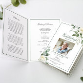 Eucalyptus White Foto's Begrafenisprogramma's Kaart