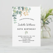 Eucalyptus white goureuze elegant kaart (Staand voorkant)