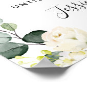 Eucalyptus White Roses Unplugged Wedding Ceremony Poster (Hoek)