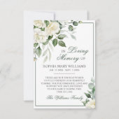 Eucalyptus White Sympathy Geheugen Dank u kaart (Voorkant)