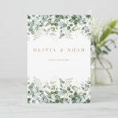 Eucalyptus White We zijn verloofd Aankondiging Kaa (Staand voorkant)