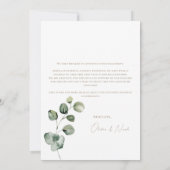 Eucalyptus White We zijn verloofd Aankondiging Kaa (Achterkant)