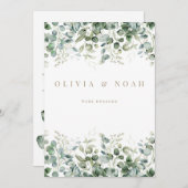 Eucalyptus White We zijn verloofd Aankondiging Kaa (Voorkant / Achterkant)