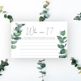 Eucalyptus - Wie ben ik bruidsfeest spel Briefpapier