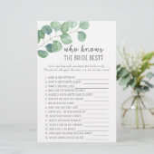 Eucalyptus - Wie kent het beste spel met bruid (Staand voorkant)