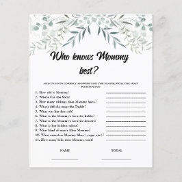 Eucalyptus Wie kent mama het beste baby shower spe