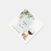 Eucalyptus Wijn & Bourbon Bruiloft Servet (Hoek)