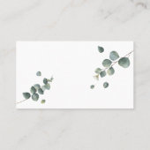 Eucalyptus Wijnkaart Vrijgezellenfeest Plaatskaartje (Achterkant)