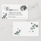 Eucalyptus Wijnkaart Vrijgezellenfeest Plaatskaartje (Voorkant / Achterkant)