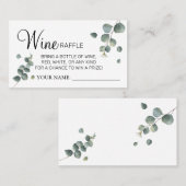 Eucalyptus Wijnkaart Vrijgezellenfeest Plaatskaartje (Voorkant / Achterkant)