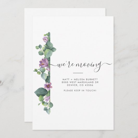 Eucalyptus Wijziging adres verplaatsen Aankondigin (Voorkant / Achterkant)