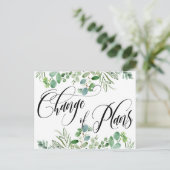 Eucalyptus Wijziging plannen uitgesteld huwelijk Briefkaart (Staand voorkant)