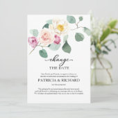 Eucalyptus Wijziging Van Plannen Huwelijk Uitgeste Kaart (Staand voorkant)