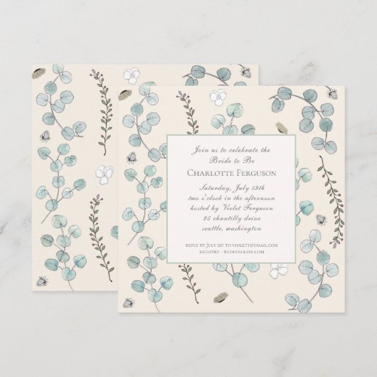 Eucalyptus Wilde Vrijgezellenfeest Kaart (Voorkant / Achterkant)