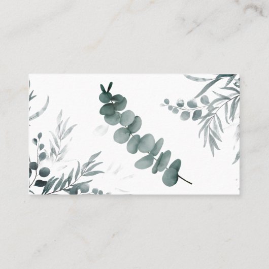 Eucalyptus Wine Raffle Weddenschap Vrijgezellenfee Plaatskaartje (Achterkant)