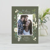 Eucalyptus Winter Botanisch Lijst Feestdagenkaart (Staand voorkant)