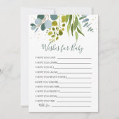 Eucalyptus Wishes voor Baby shower Game Invitation Kaart (Voorkant)