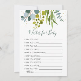 Eucalyptus Wishes voor Baby shower Game Invitation Kaart