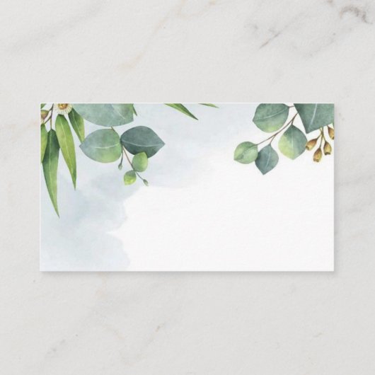 Eucalyptus Wishing Well for Wedding Enclosure Informatiekaartje (Achterkant)