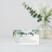Eucalyptus Wishing Well for Wedding Enclosure Informatiekaartje (Staand voorkant)