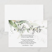 Eucalyptus Wishing Well Wedding Note on Gifts Card Informatiekaartje (Voorkant / Achterkant)