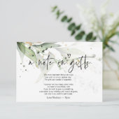 Eucalyptus Wishing Well Wedding Note on Gifts Card Informatiekaartje (Staand voorkant)