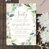 Eucalyptus Wit Goud Bloemen 60e Zestig Verjaardag Kaart