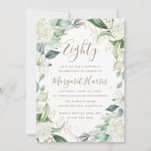Eucalyptus Wit Goud Bloemen 80ste Tachtigste Verja Kaart (Voorkant)