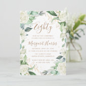 Eucalyptus Wit Goud Bloemen 80ste Tachtigste Verja Kaart (Staand voorkant)