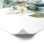 Eucalyptus Witte Bloemboeket Poster (Hoek)