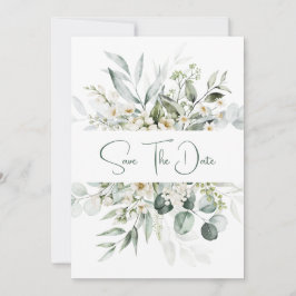 Eucalyptus Witte Bloemen Bessen Bewaar de Datum Save The Date