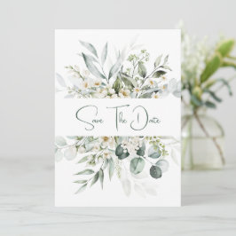 Eucalyptus Witte Bloemen Bessen Bewaar de Datum Save The Date