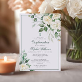 Eucalyptus witte bloemen bevestiging uitnodiging