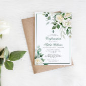 Eucalyptus witte bloemen bevestiging uitnodiging