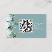 Eucalyptus witte bloemen blauwgroen QR Code online Informatiekaartje (Achterkant)