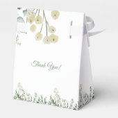 Eucalyptus & Witte Bloemen Botanische Bruiloft Bedankdoosjes (Achterkant)
