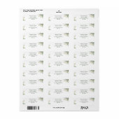 Eucalyptus & Witte Bloemen Botanische Bruiloft Etiket (Full Sheet)