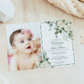 Eucalyptus Witte Bloemen Fotomeisje Toewijding Kaart