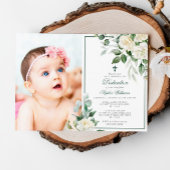 Eucalyptus Witte Bloemen Fotomeisje Toewijding Kaart