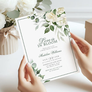 Eucalyptus Witte Bloemen Liefde is in Bloei Douche Kaart