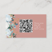 Eucalyptus & witte bloemen QR Code online RSVP Informatiekaartje (Achterkant)