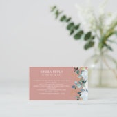 Eucalyptus & witte bloemen QR Code online RSVP Informatiekaartje (Staand voorkant)