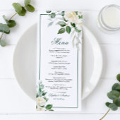 Eucalyptus Witte Bloemen Trouwmenu Menu