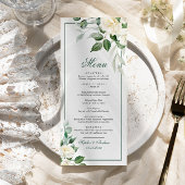 Eucalyptus Witte Bloemen Trouwmenu Menu