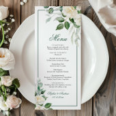 Eucalyptus Witte Bloemen Trouwmenu Menu
