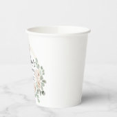 Eucalyptus Witte Bloemige Bruidsdouche Papieren Bekers (Links)