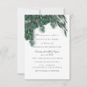 Eucalyptus Witte Bruiloft Bos Landelijk Kaart (Voorkant)