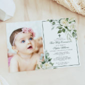 Eucalyptus Witte Foto Meisje Eerste Heilige Commun Kaart