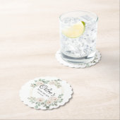 Eucalyptus Witte Roos Bloemrijke Bruidsdouche Kartonnen Onderzetters (Insitu)